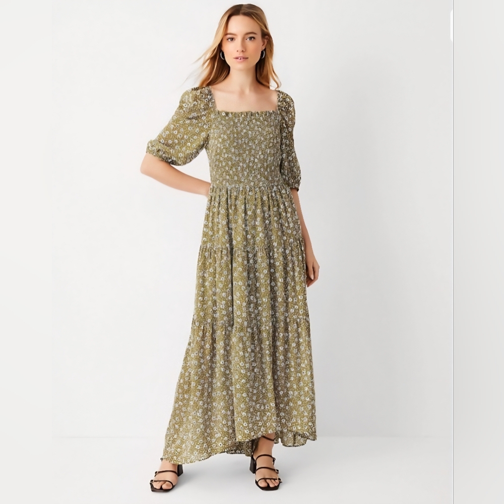 Floral Green Maxi Dress